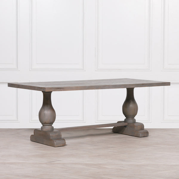 WOODEN RUSTIC RECTANGULAR DINING TABLE 210CM