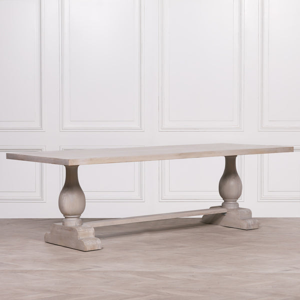 BLANCHE WOOD RUSTIC RECTANGULAR DINING TABLE 260CM