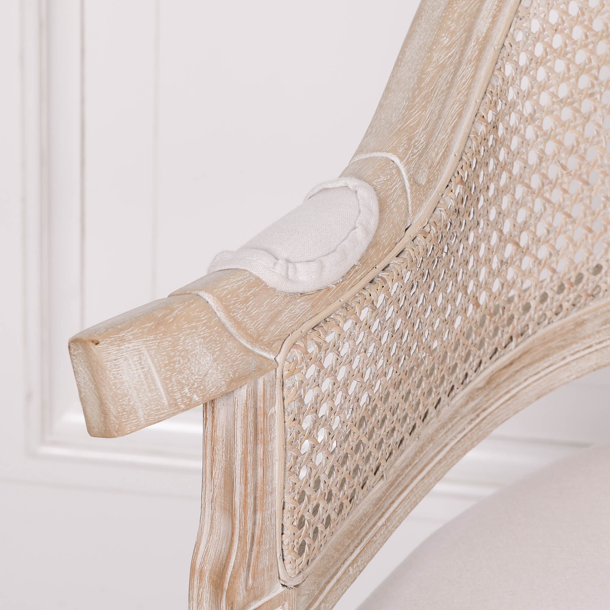 Wooden Louisiana Upholstered Corner Chair