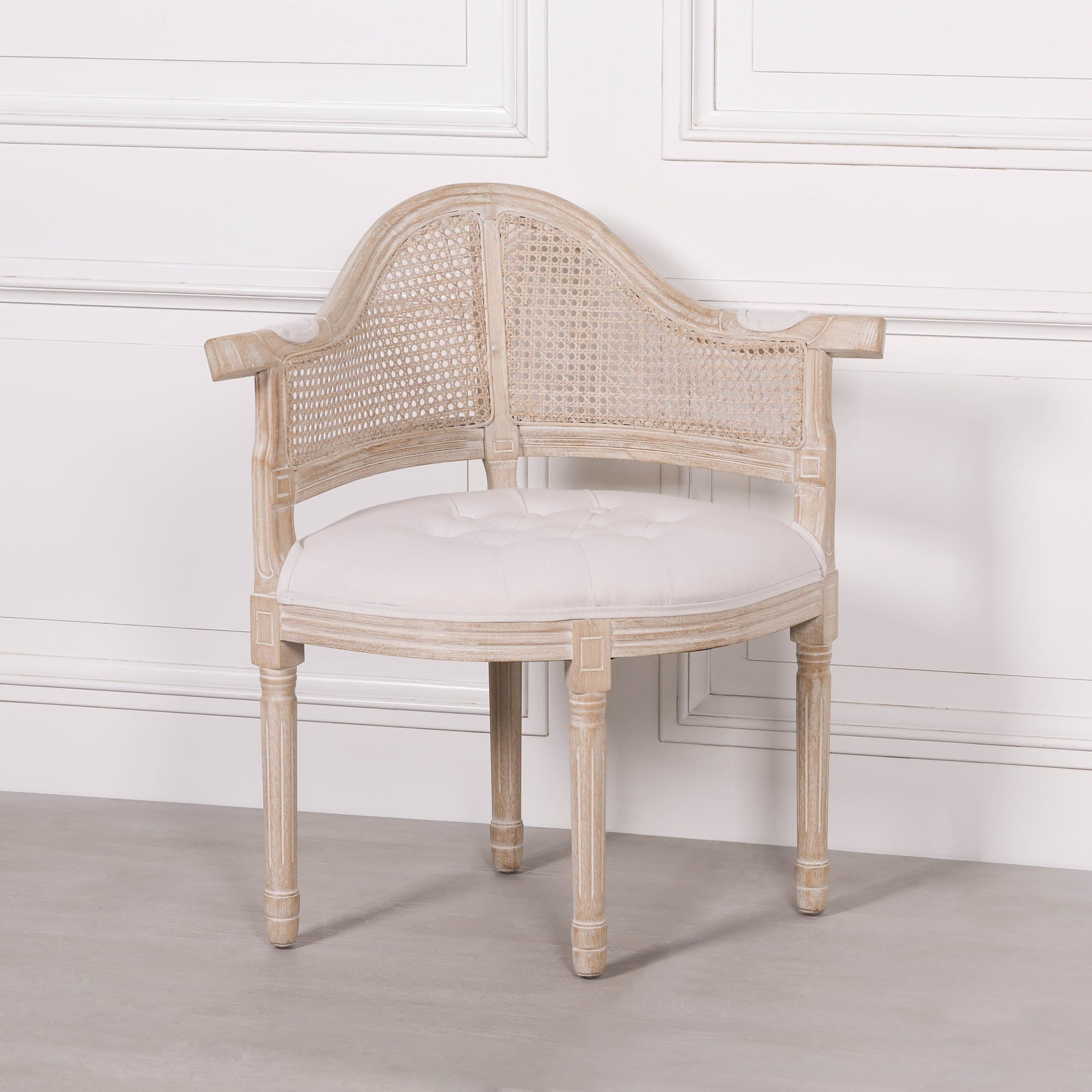 Wooden Louisiana Upholstered Corner Chair
