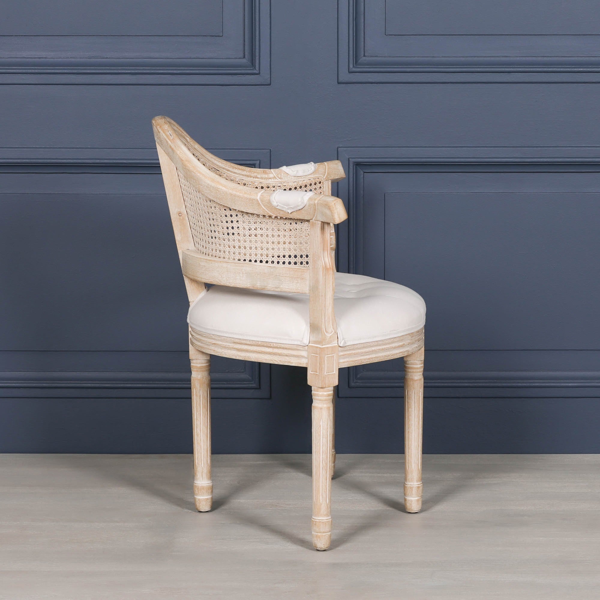 Wooden Louisiana Upholstered Corner Chair