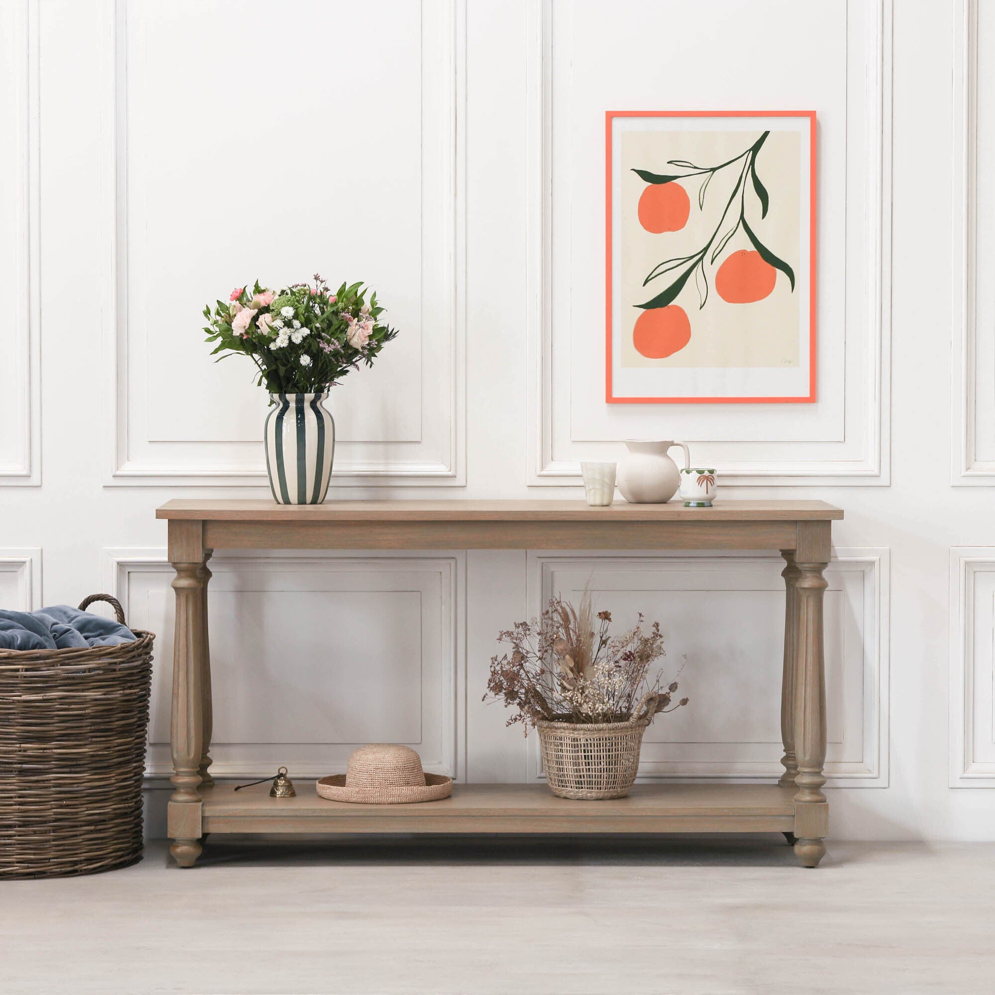 Weston Rustic Wooden Farmhouse Console Table 160.5 cm