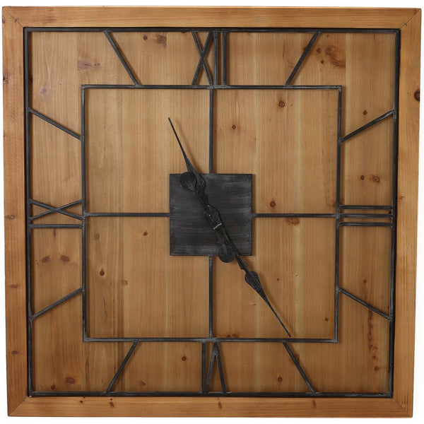 Williston Square Wooden Wall Clock 60CM