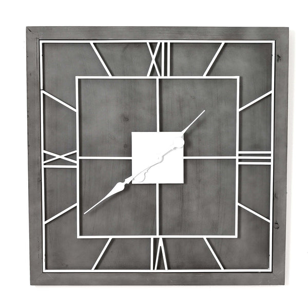 Williston Grey Square Wall Clock 60CM