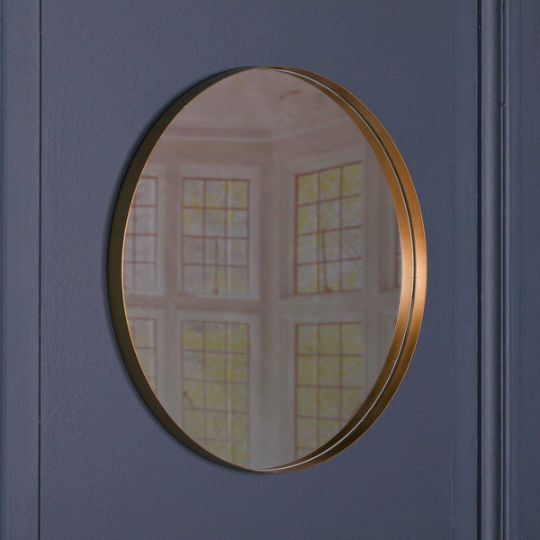 50cm Gold Round Wall Mirror - House of Altair