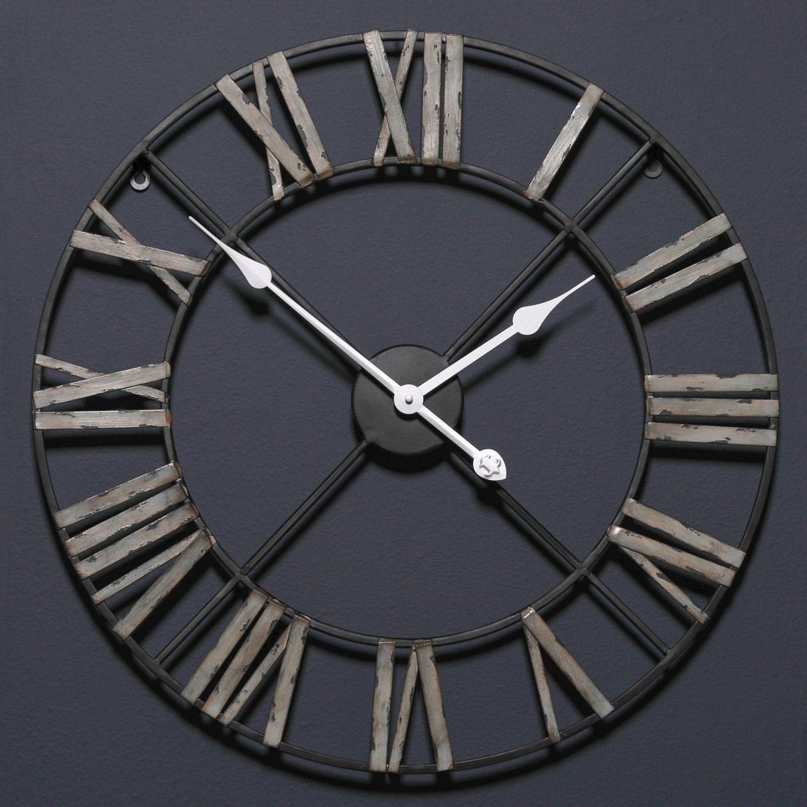 Medium Vintage Metal Wall Clock 60CM