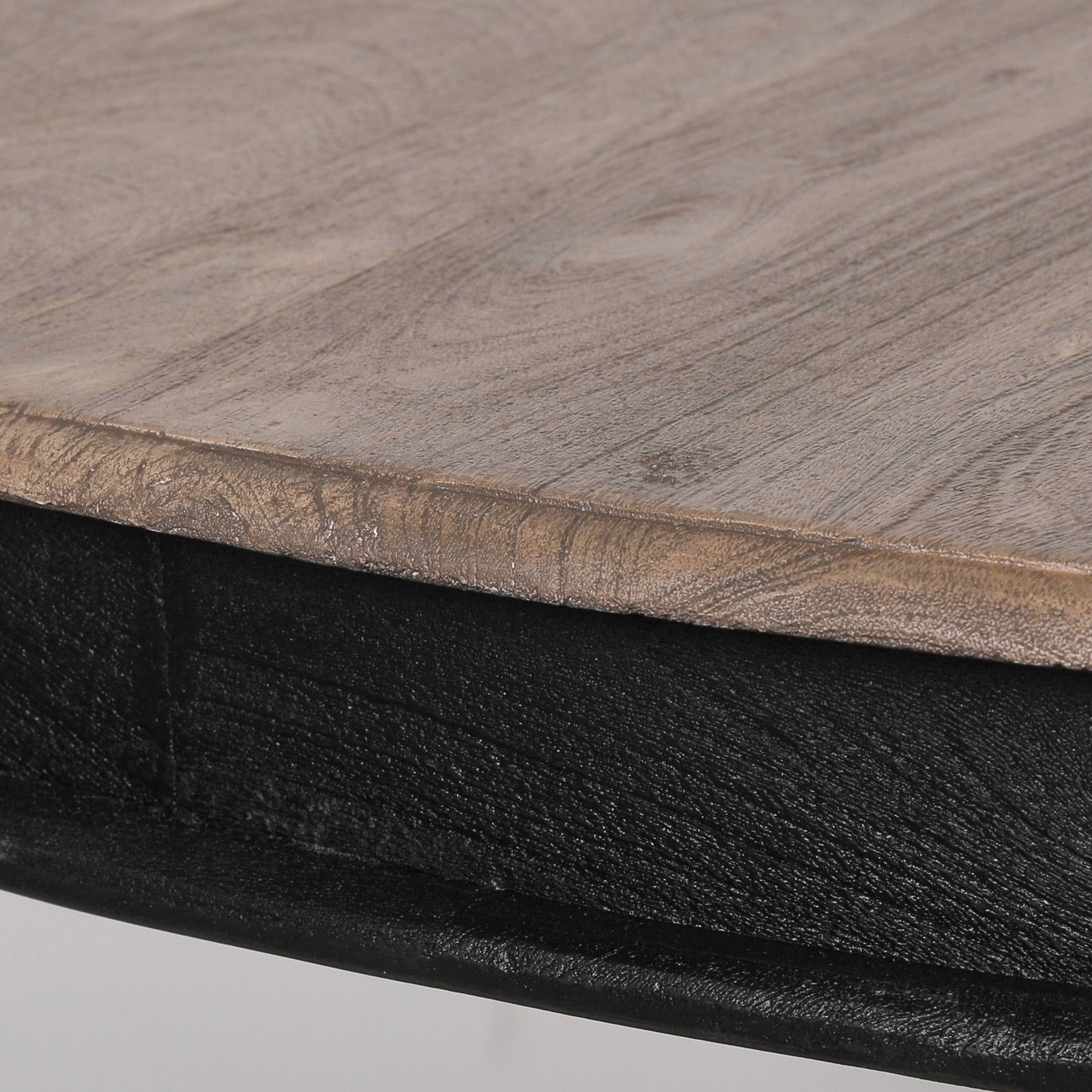 Hawkshead Black Wooden Round Column 4 Seater Dining Table 150cm
