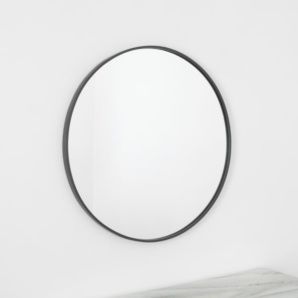 Grey Manhattan Round Mirror 80 cm