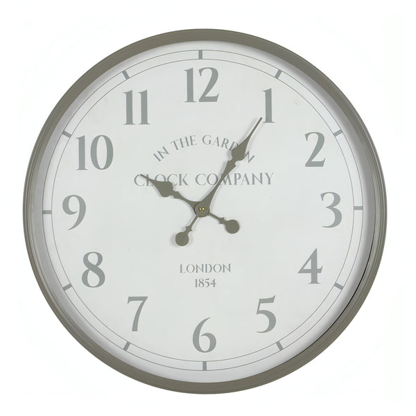Grey Garden Clock with Glass (OUTDOOR) 60CM