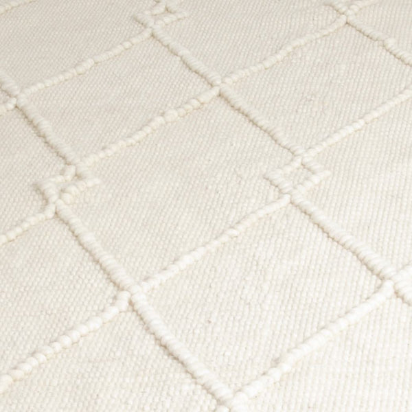 Cream Diamond Pattern Large Rug (Available in 3 sizes)