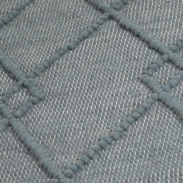 Grey Diamond Pattern Runner Rug 60 x 230cm