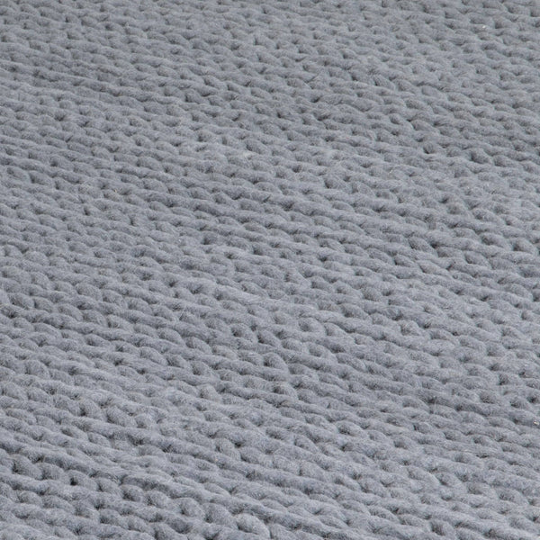 Large Knitted Grey Rug (Available in 3 sizes)
