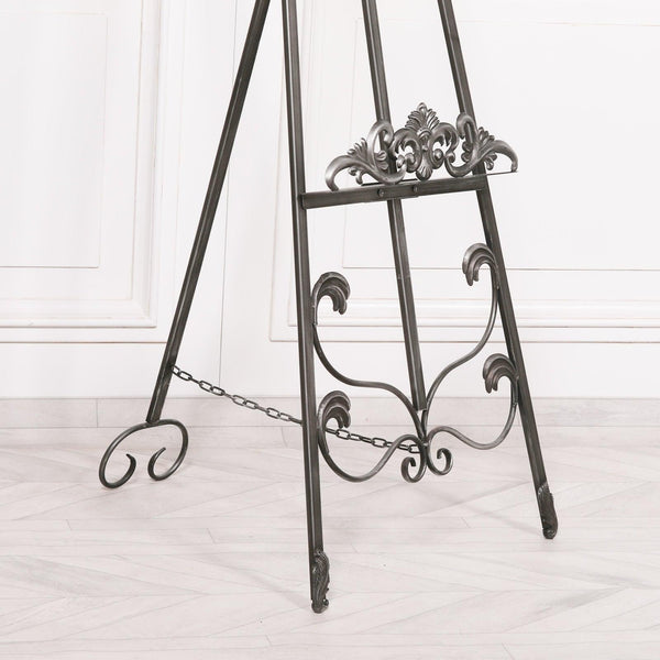 Antiqued Silver Metal Easel 165cm - House of Altair