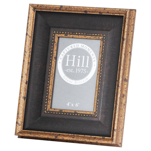 Black  Antique Gold Beaded 4X6 Photo Frame - House of Altair