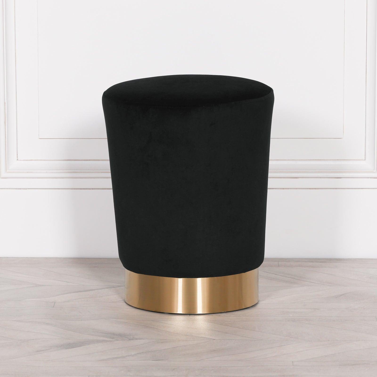 Black Round Stool - House of Altair
