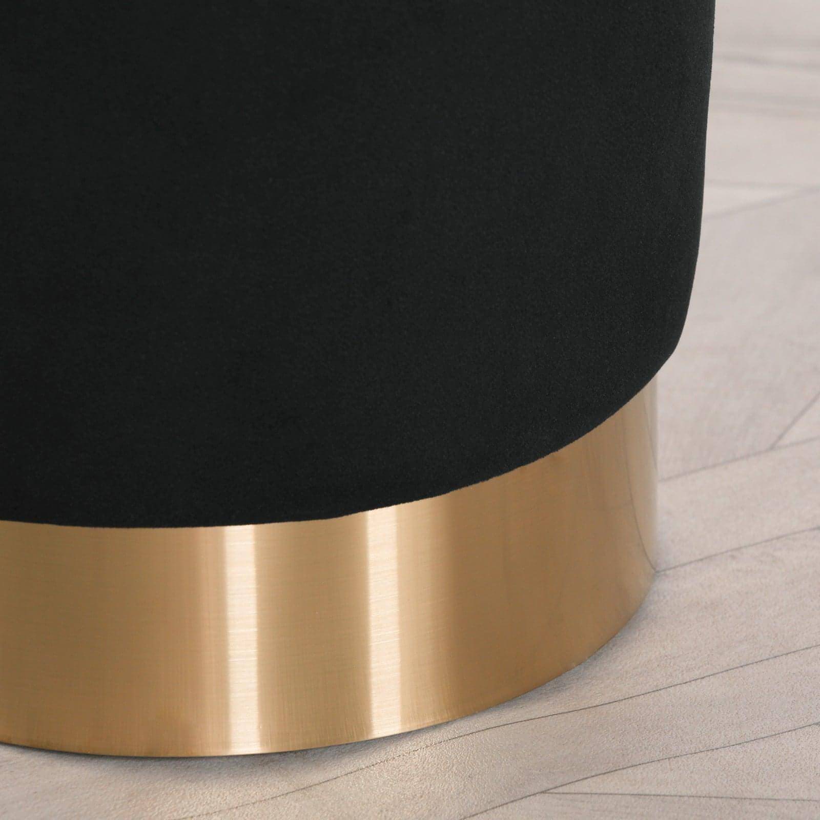 Black Round Stool - House of Altair