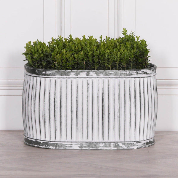 Dolly Tub Oval Metal Planter - Large - House of Altair