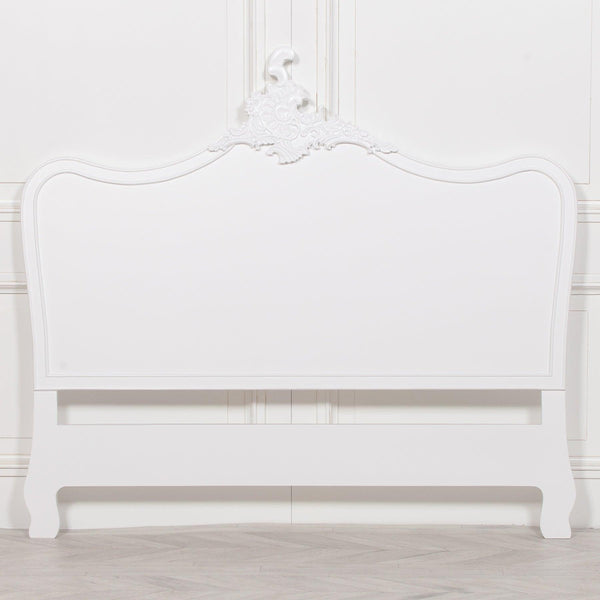 French White 4ft6 Double Size Headboard - House of Altair