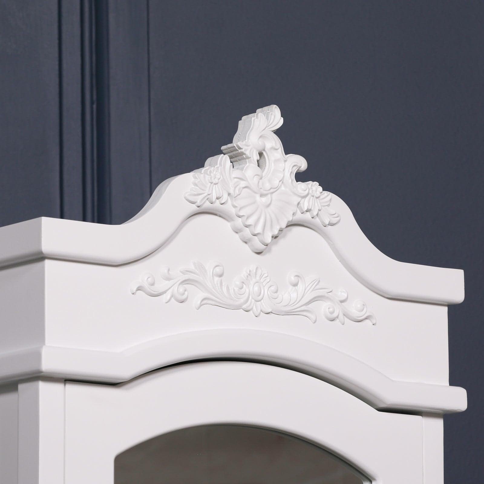French White Armoire with Drawers - House of Altair