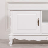 French White Large Cabinet TV Unit - House of Altair