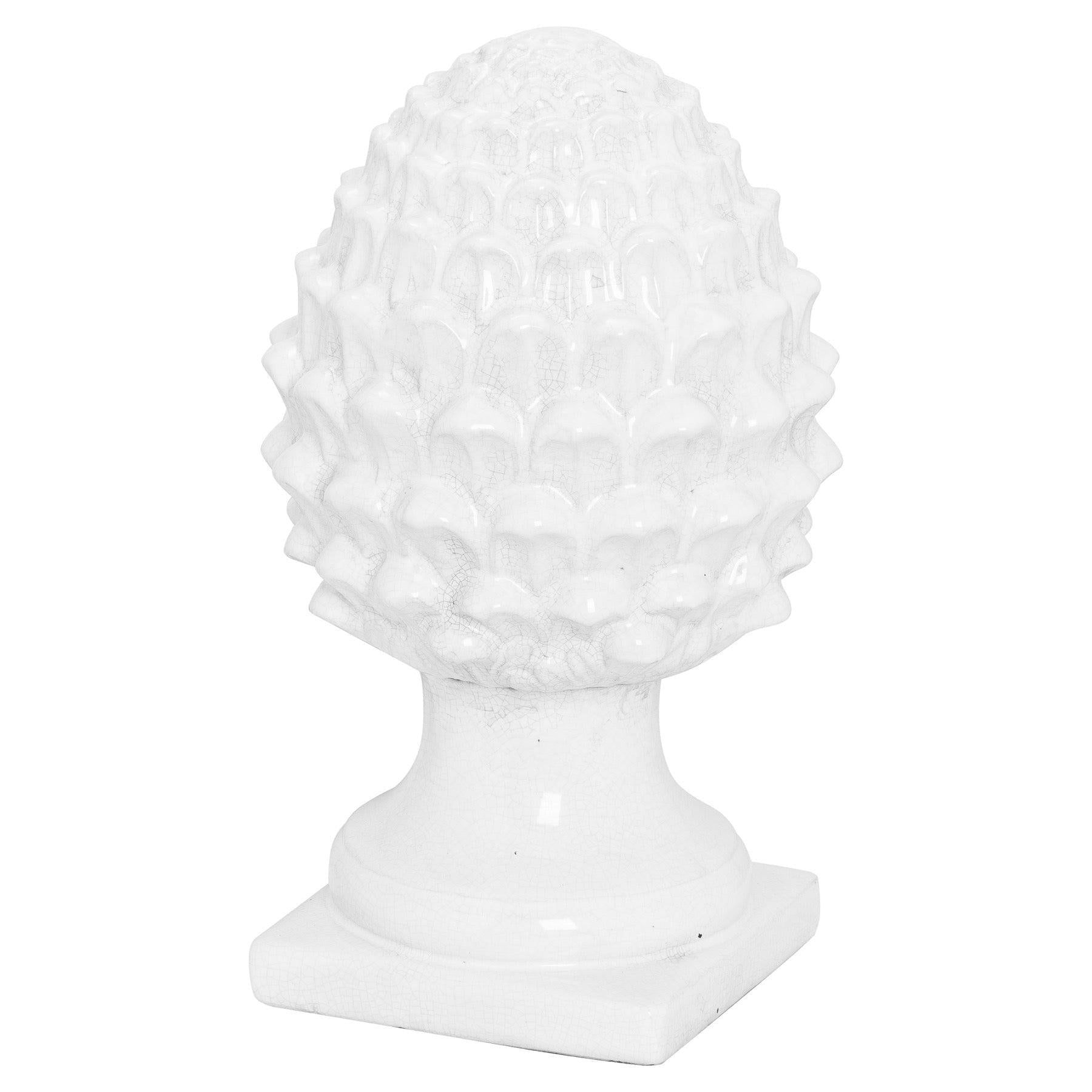 Garda White Decorative Acorn - House of Altair