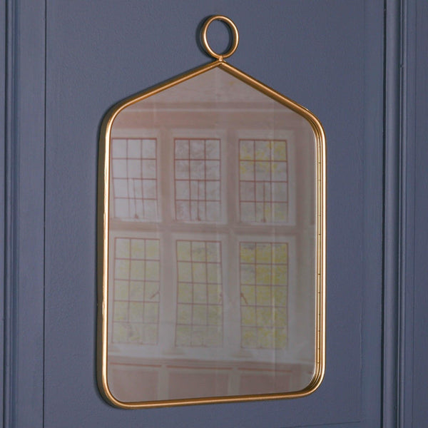 Gold Rectangular Hook Wall Mirror - House of Altair
