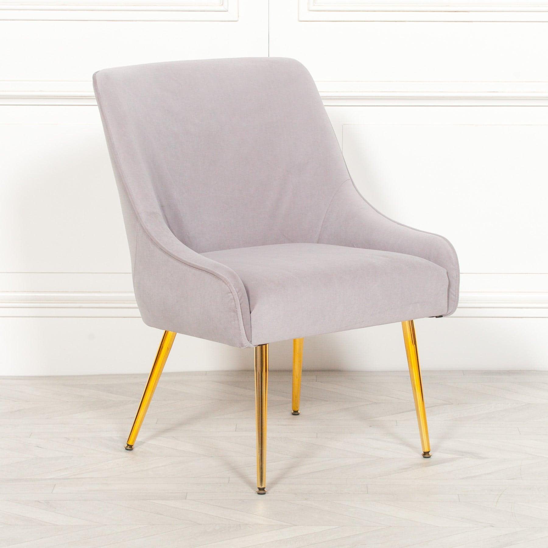 Grey Velvet Chair - House of Altair
