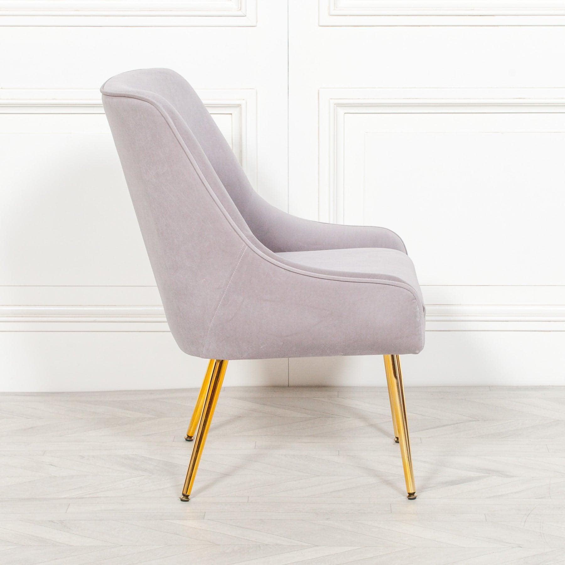 Grey Velvet Chair - House of Altair