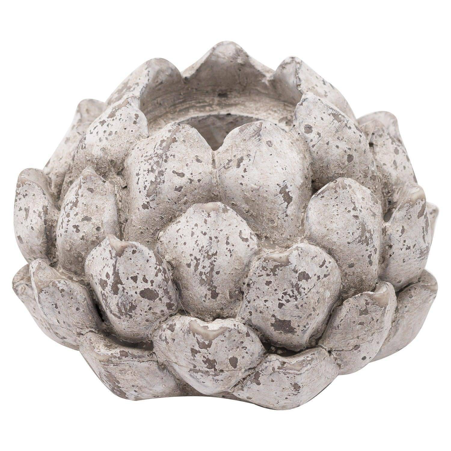 Large Stone Effect Acorn Tea Light Holder - House of Altair