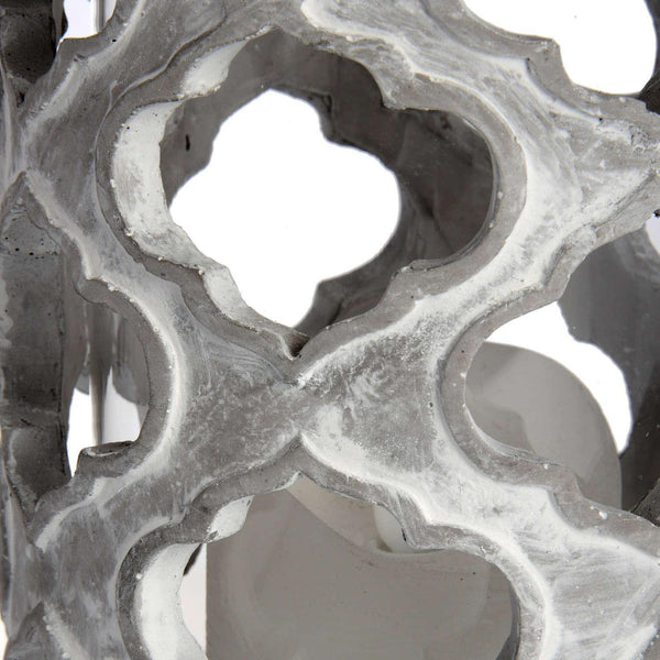Large Stone Effect Patterned Candle Holder - House of Altair