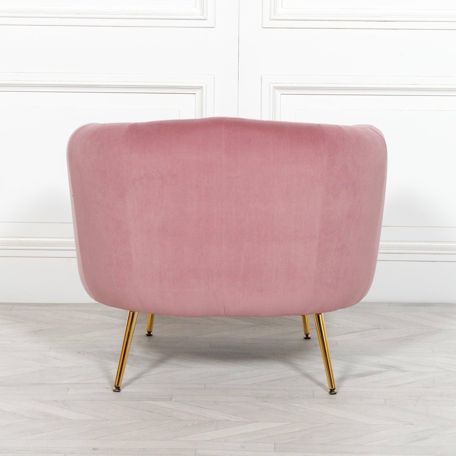 Pink Velvet Armchair - House of Altair