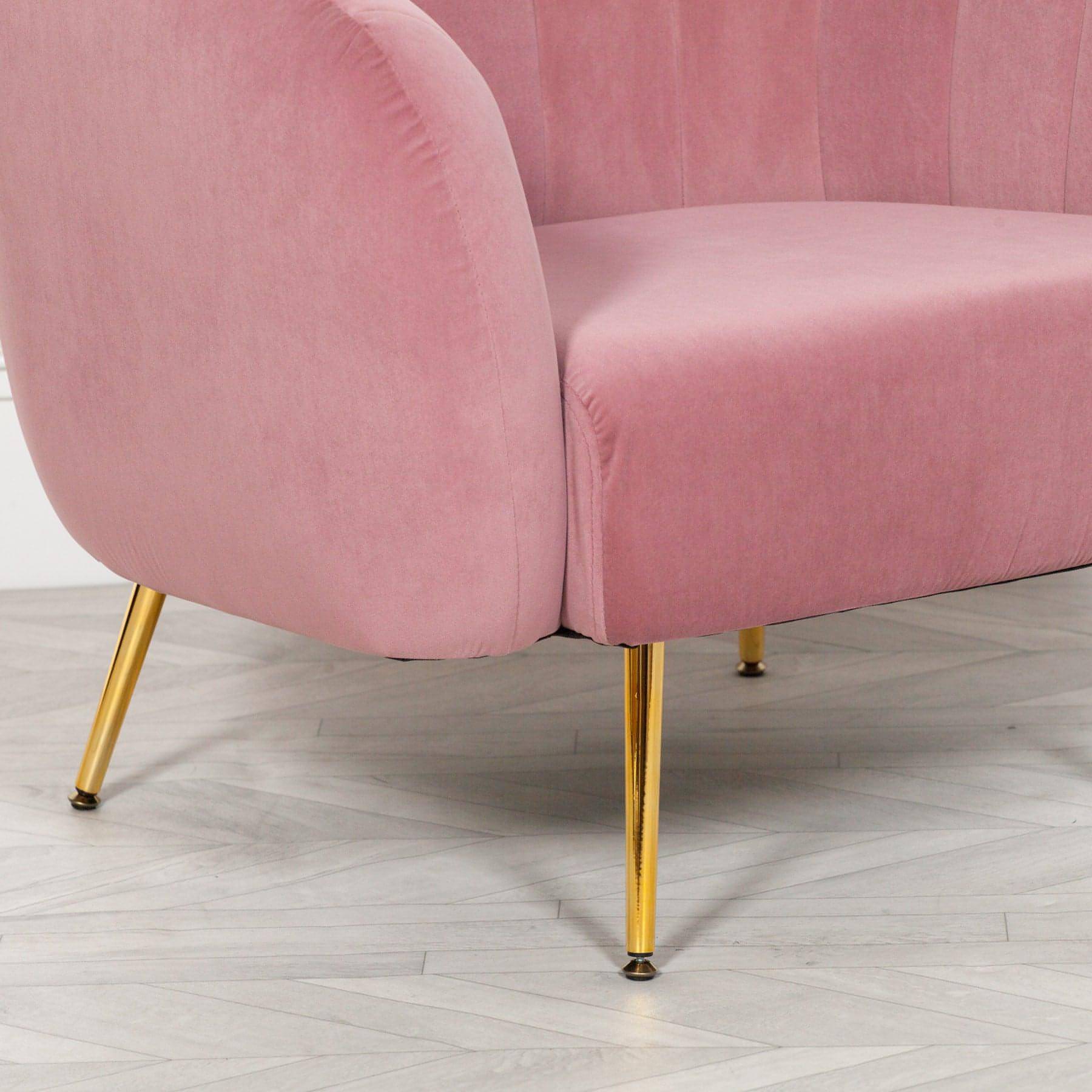Pink Velvet Armchair - House of Altair