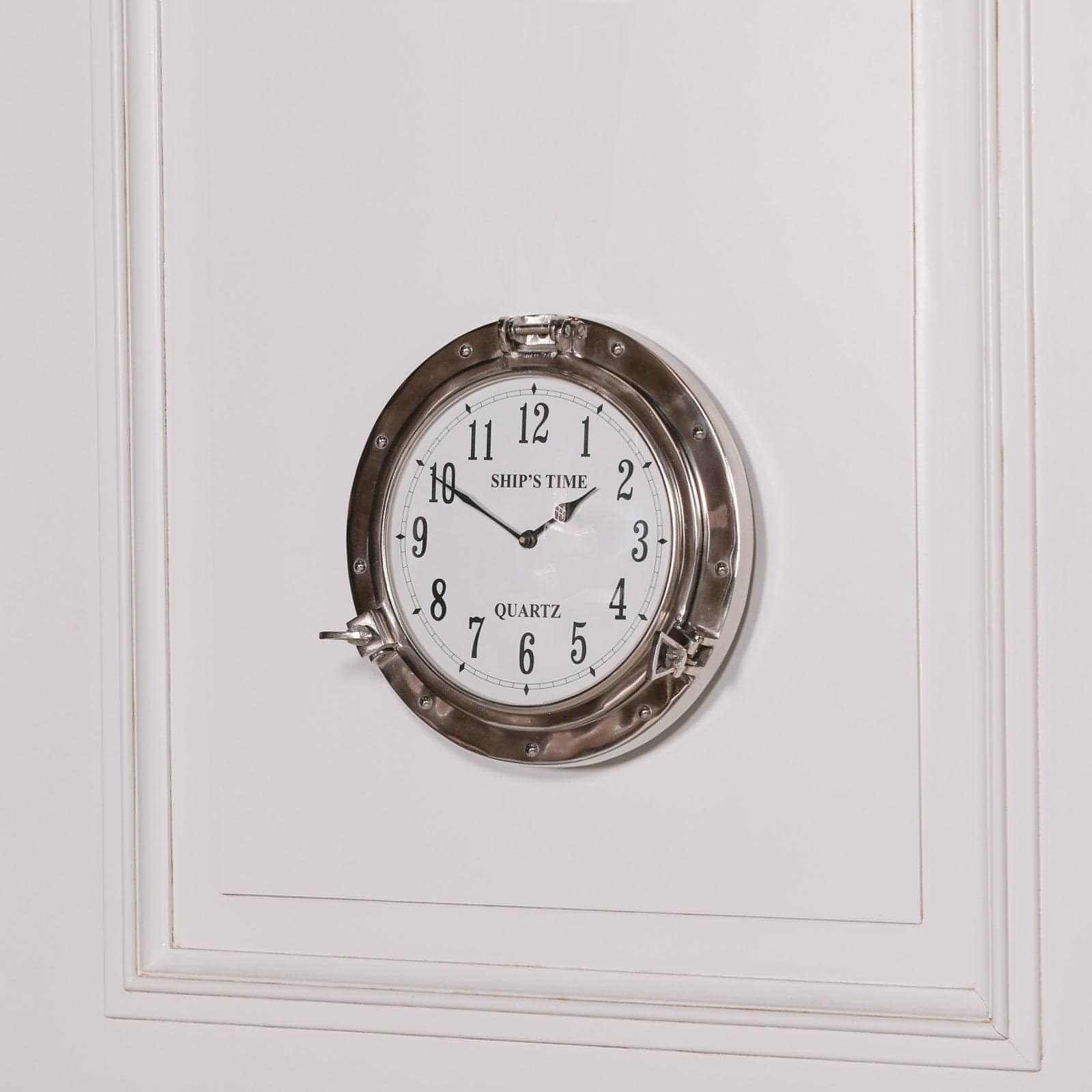Polished Port Hole Ships Wall Clock - House of Altair
