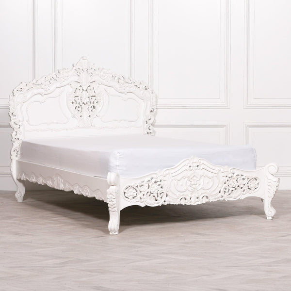 Rococo 5ft King Size Carved Bed - House of Altair