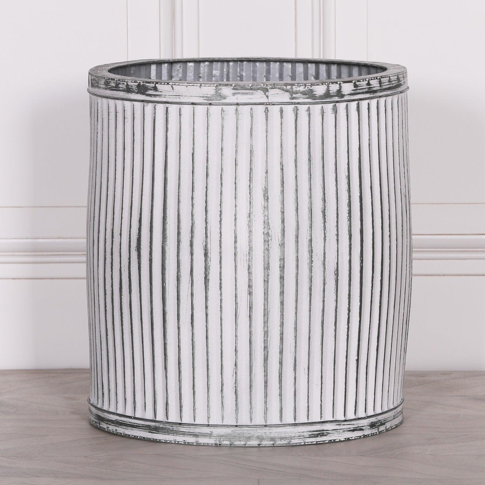 Round Dolly Tub Metal Planter - Large - House of Altair