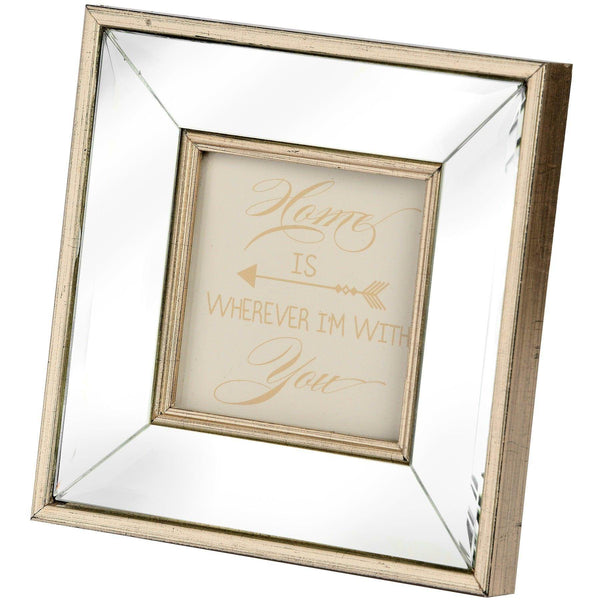 Square Mirror Bordered Photo Frame 4x4 - House of Altair
