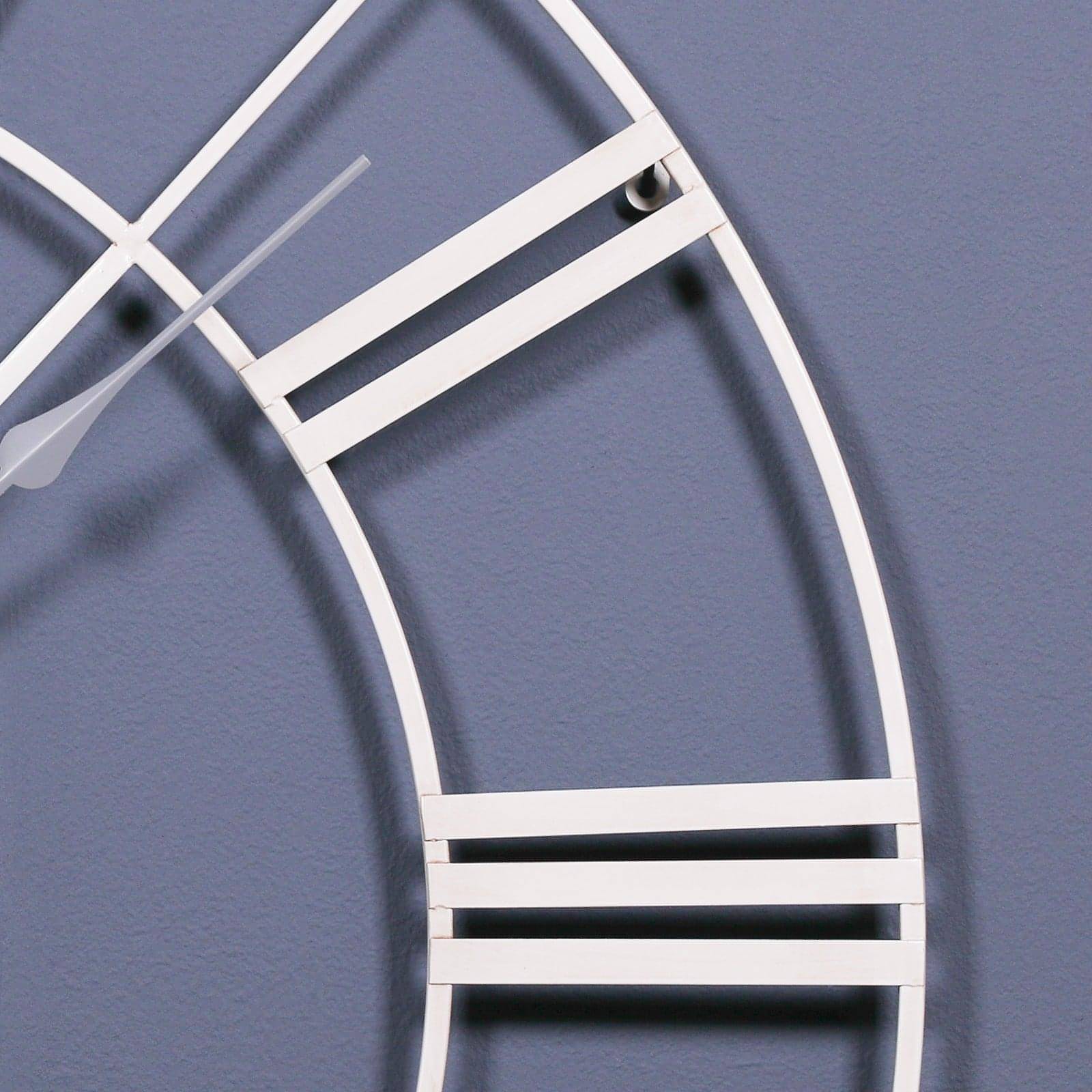 Vintage Cream Distressed 110cm Twist Frame Wall Clock - House of Altair