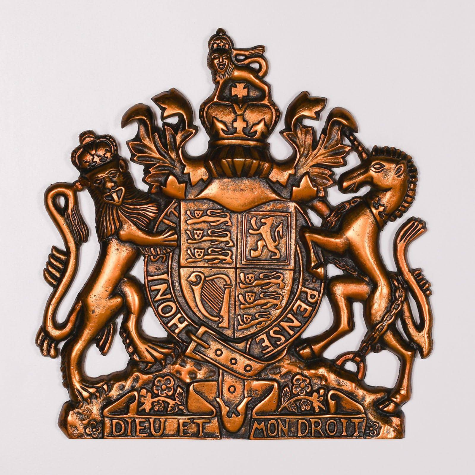 Vintage Gold Style Cast Metal Coat of Arms - House of Altair