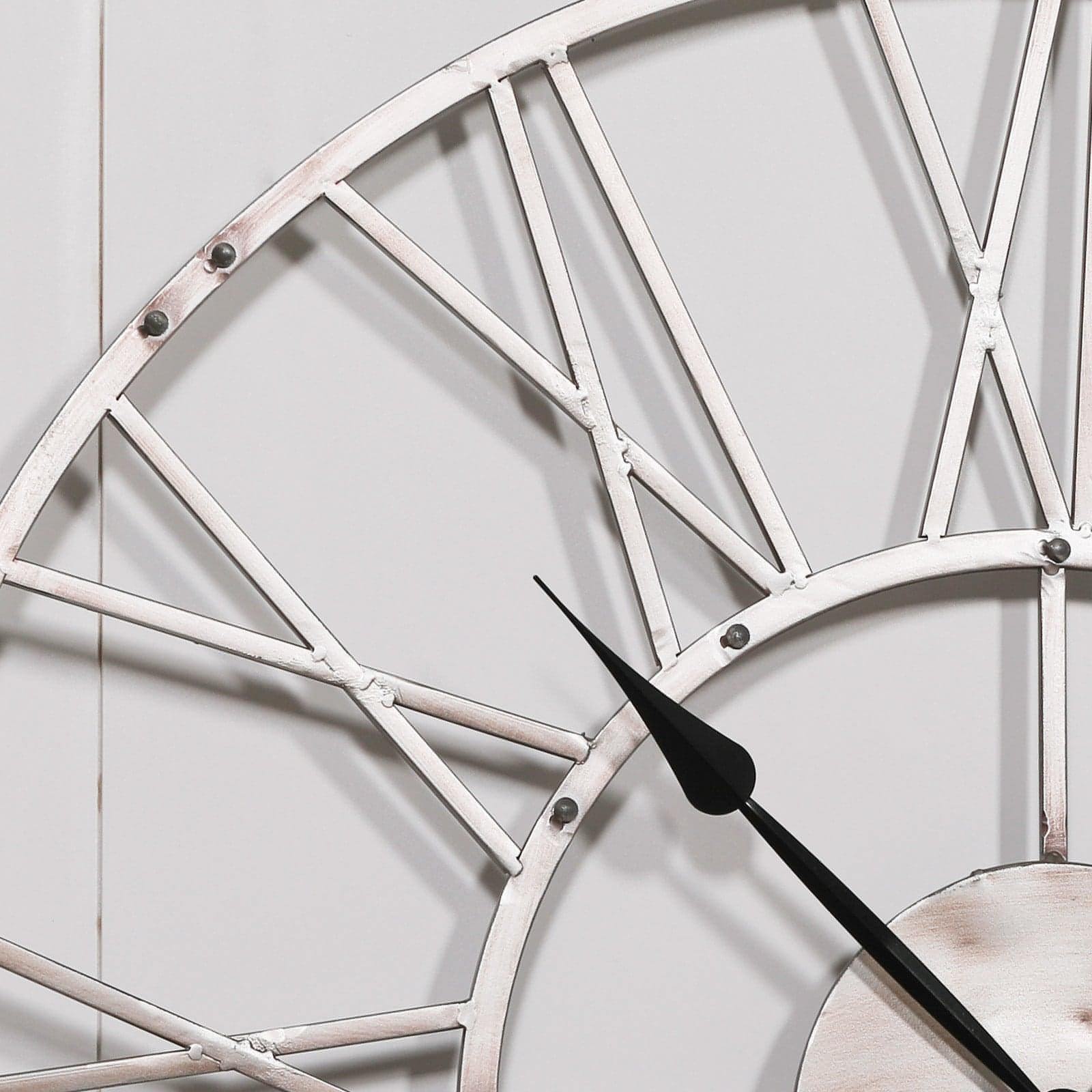 Vintage Silver 92cm Wall Clock - House of Altair