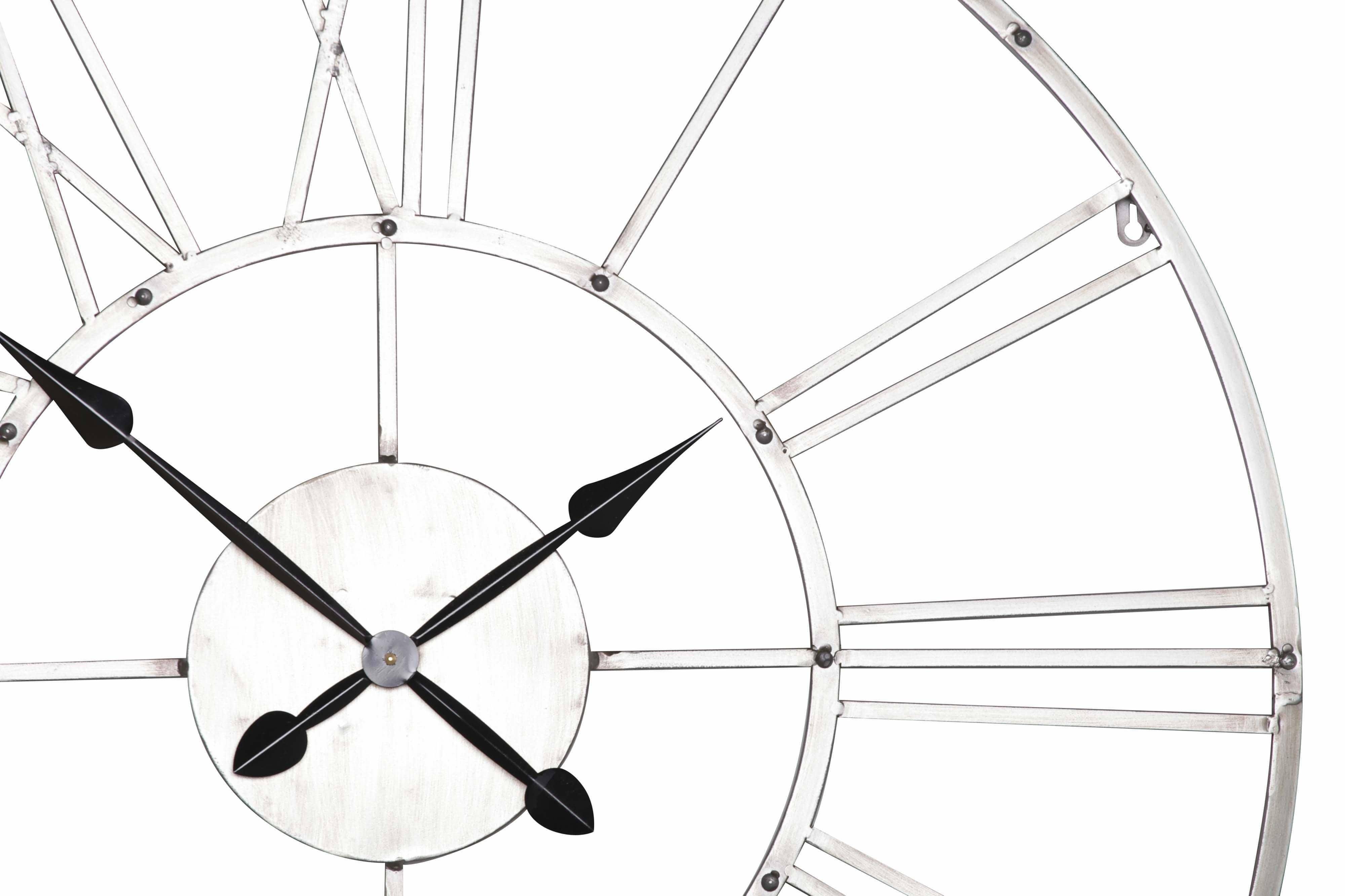 Vintage Silver 92cm Wall Clock - House of Altair