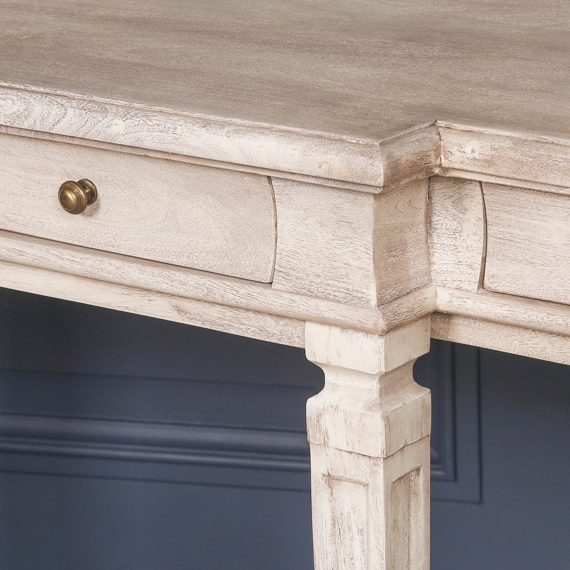 Burford Acacia 4 Drawer Breakfront Console Table 180cm