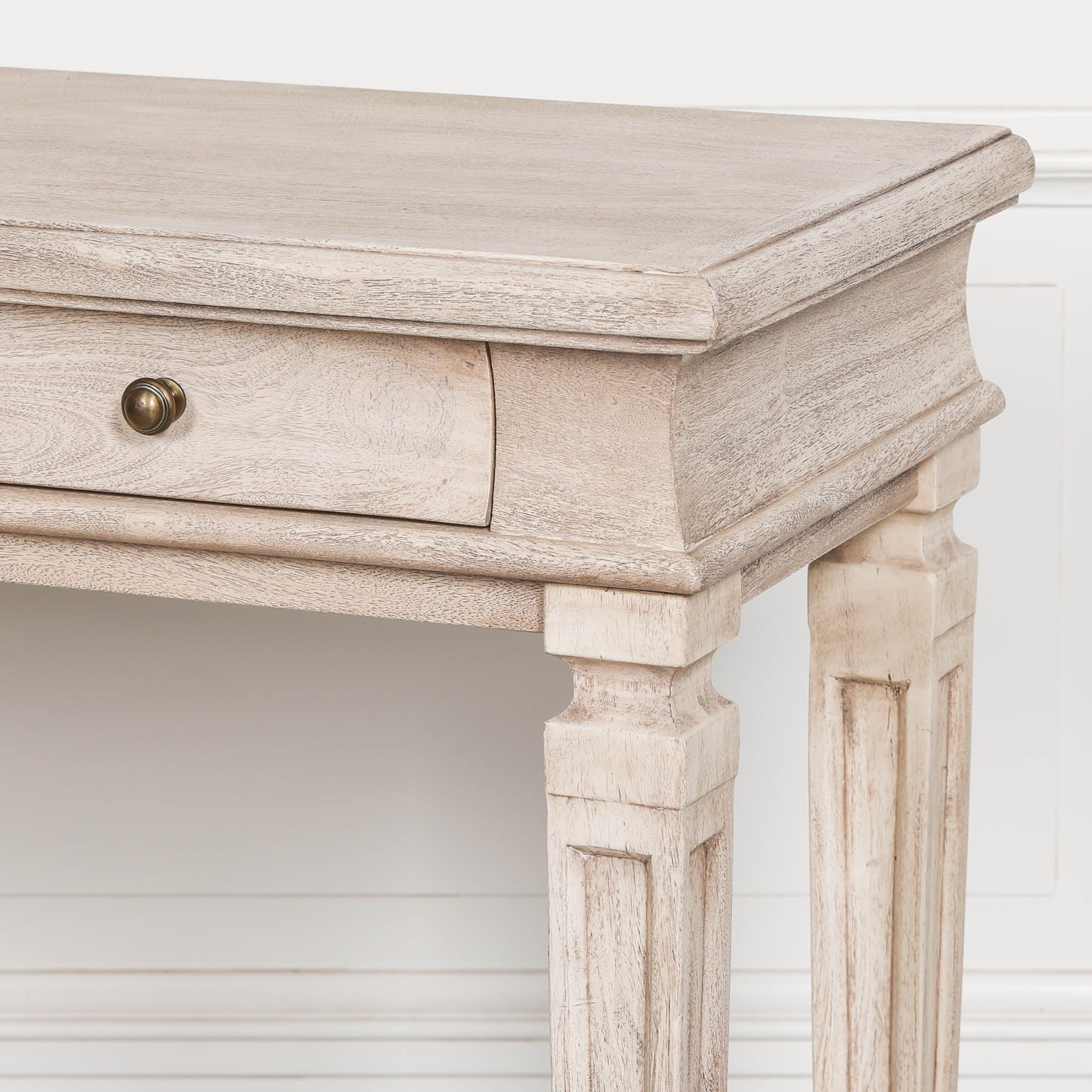 Burford Acacia 4 Drawer Breakfront Console Table 180cm