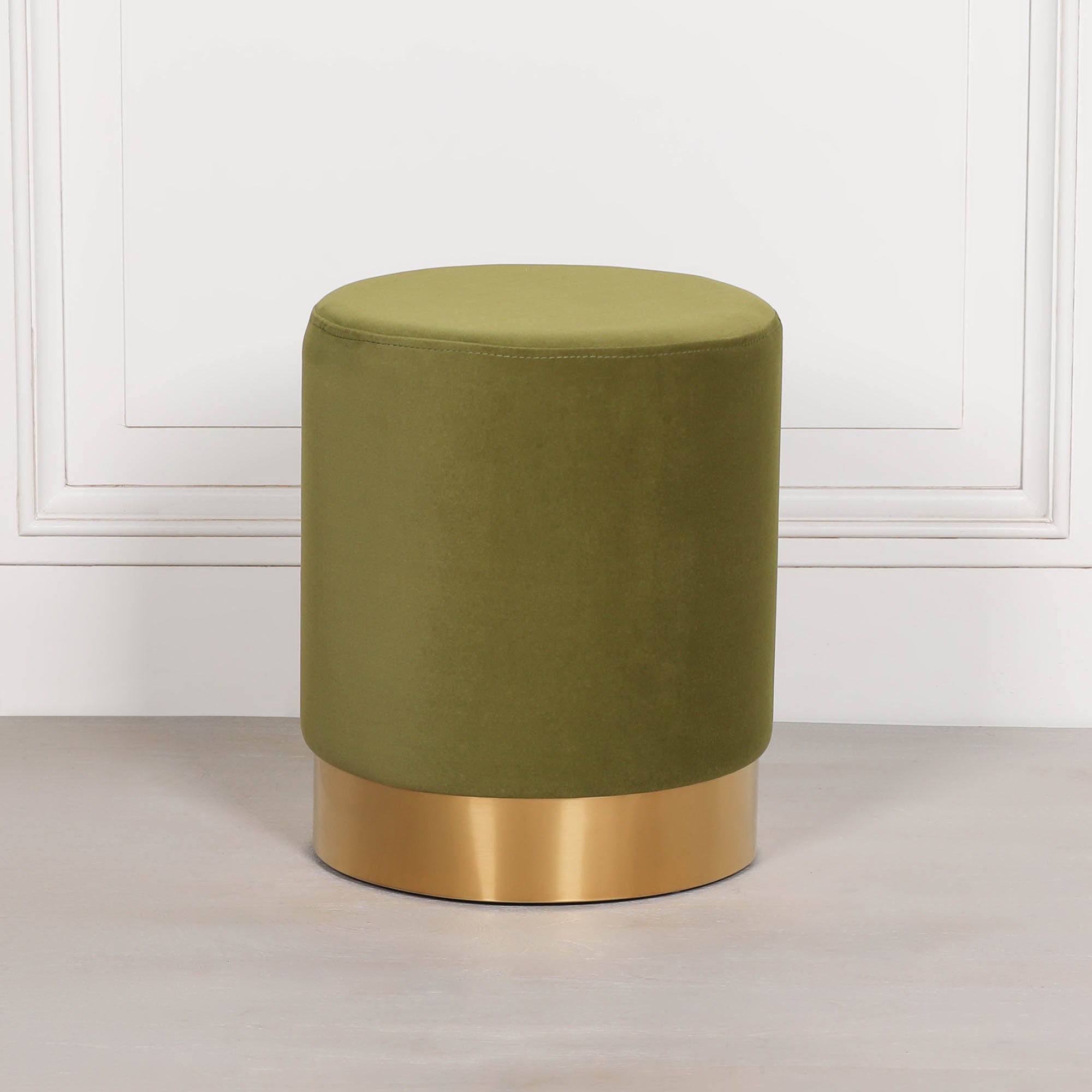 Cayman Olive Green Round Stool