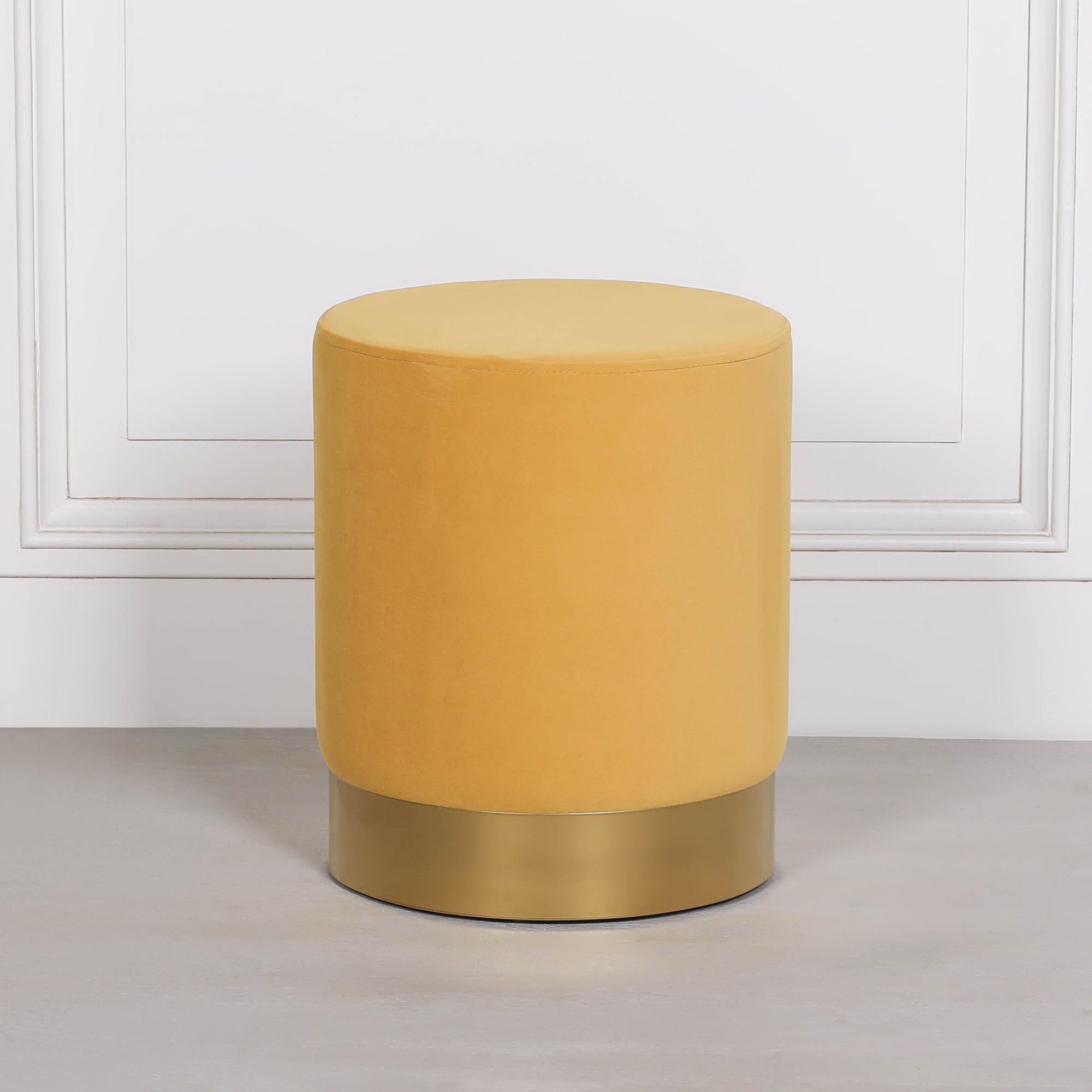 Cayman Mustard Round Stool