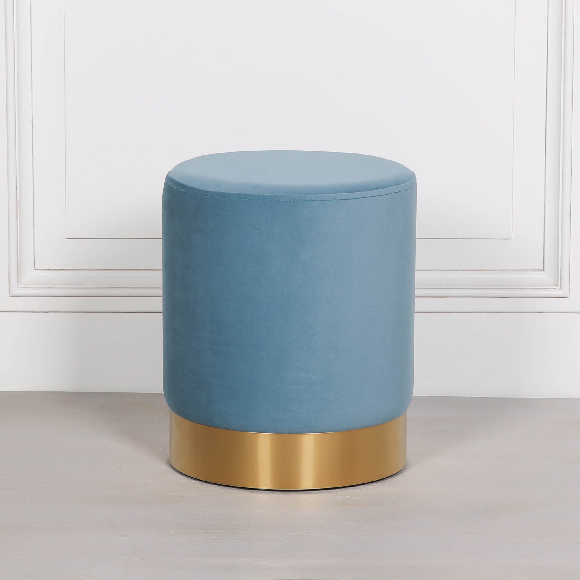 Cayman Ocean Blue Round Stool