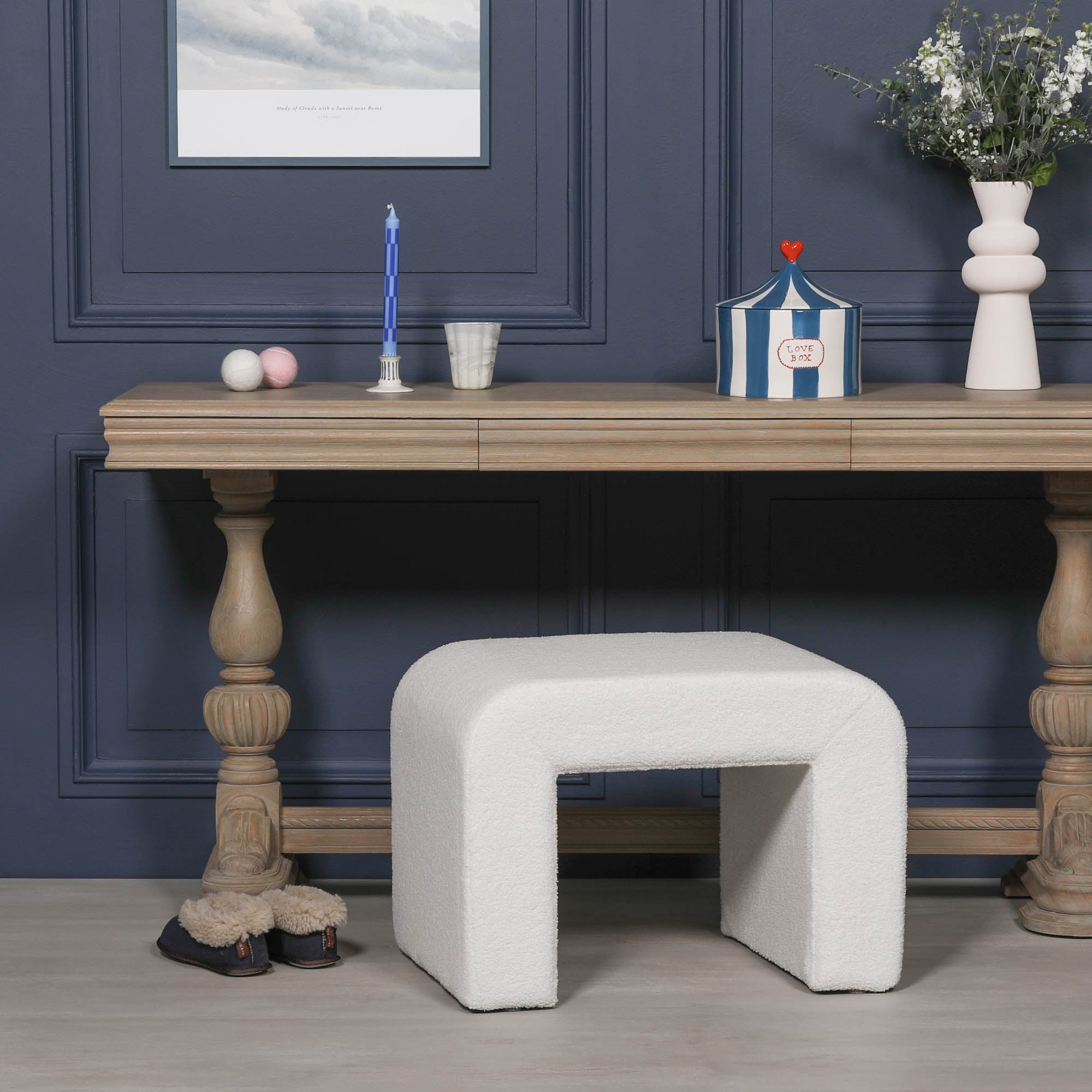 French Boucle Arch Stool