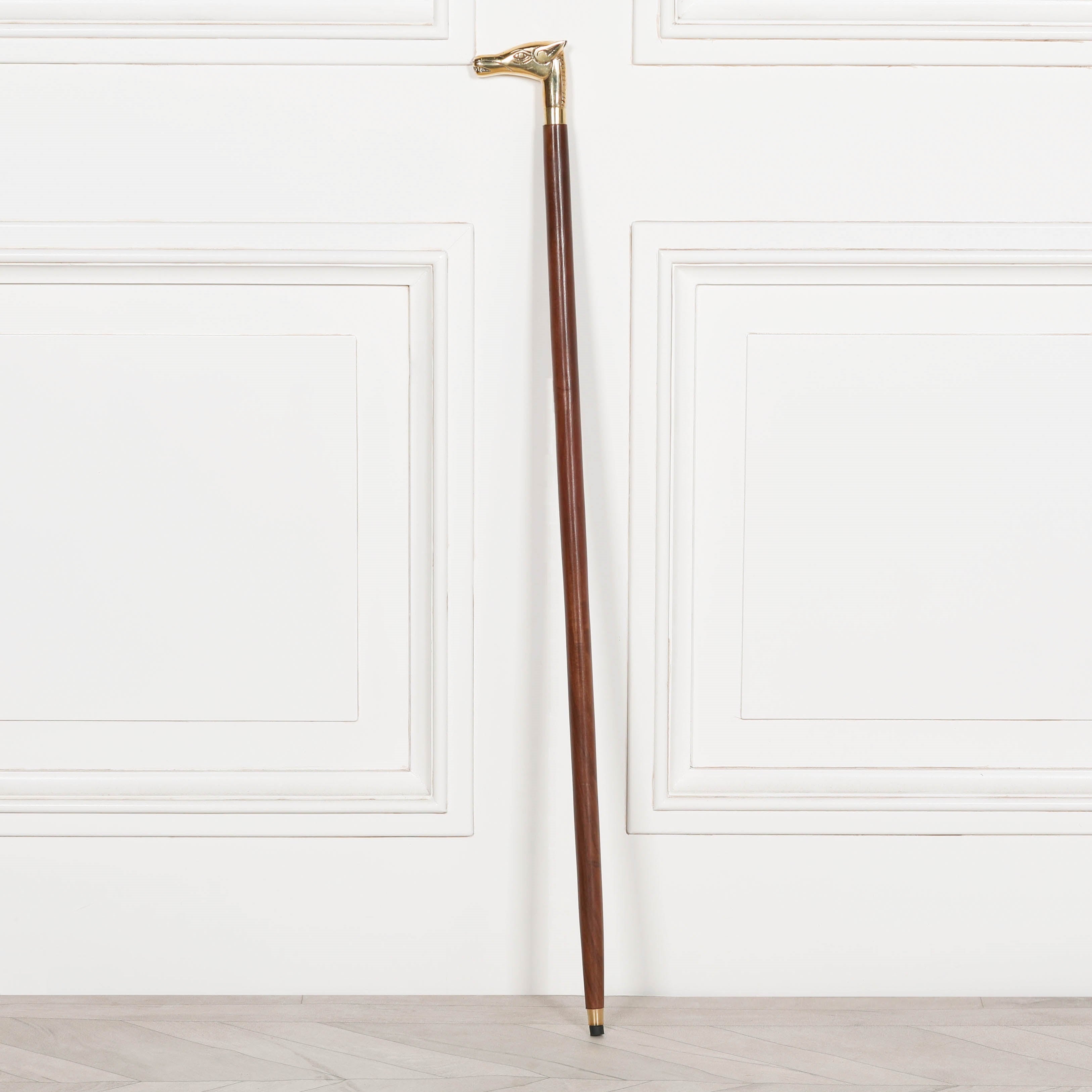 Horse Head Brass Wooden Walking Stick