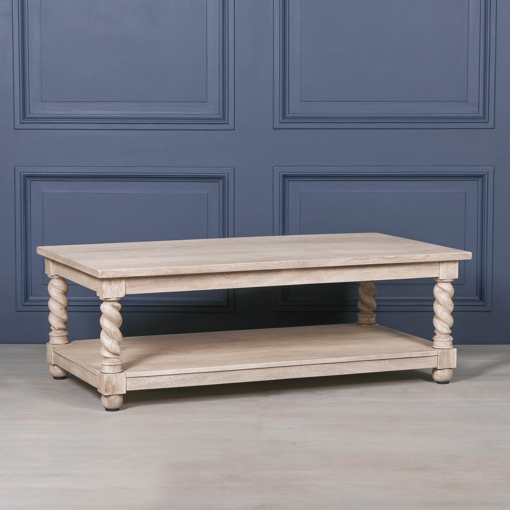 Fairford Acacia Twist Column Coffee Table 140cm