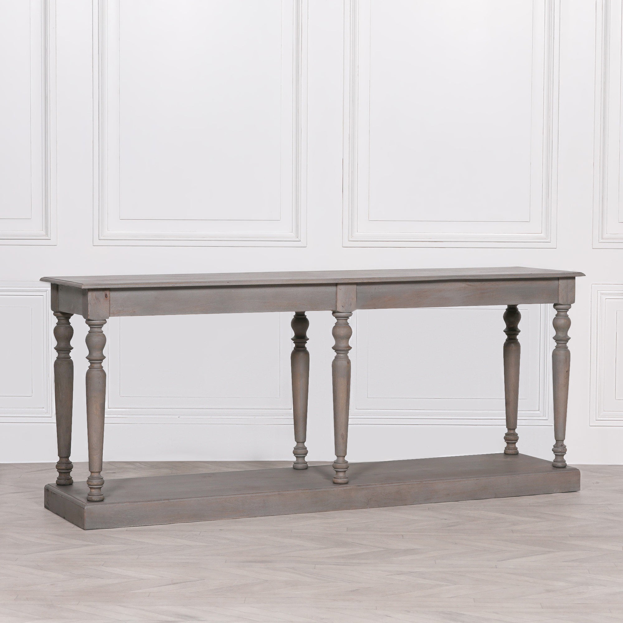 Sutton RUSTIC WOODEN COLUMN LEG CONSOLE 201cm