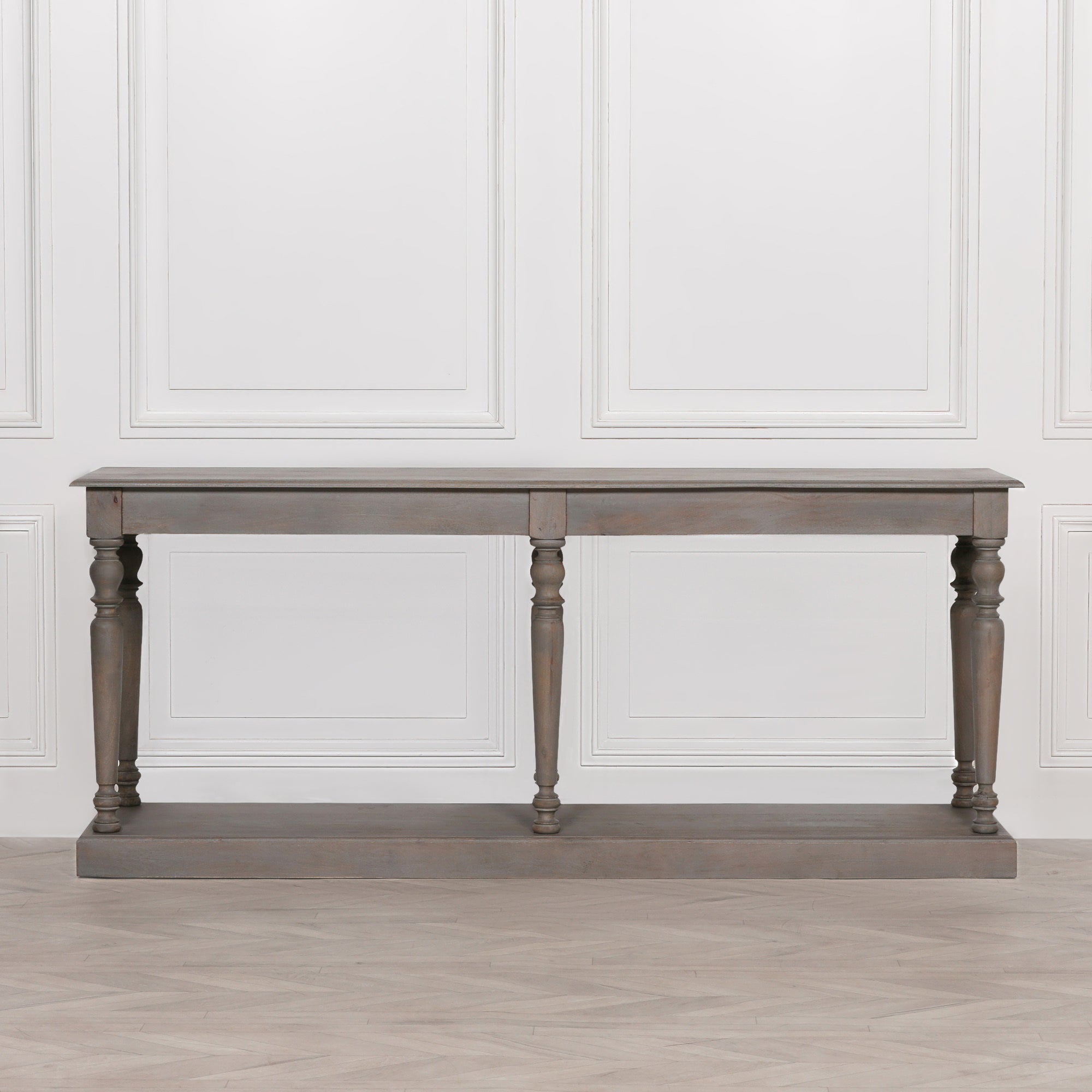 Sutton RUSTIC WOODEN COLUMN LEG CONSOLE 201cm